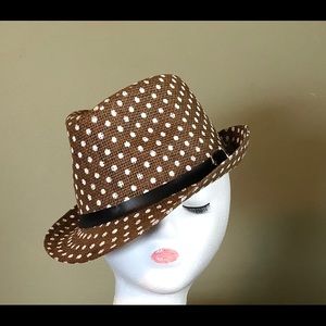 Chic Polka Dot Fedora Hat